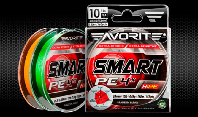 Favorite Smart PE 4X 150m Fluro Green Braid